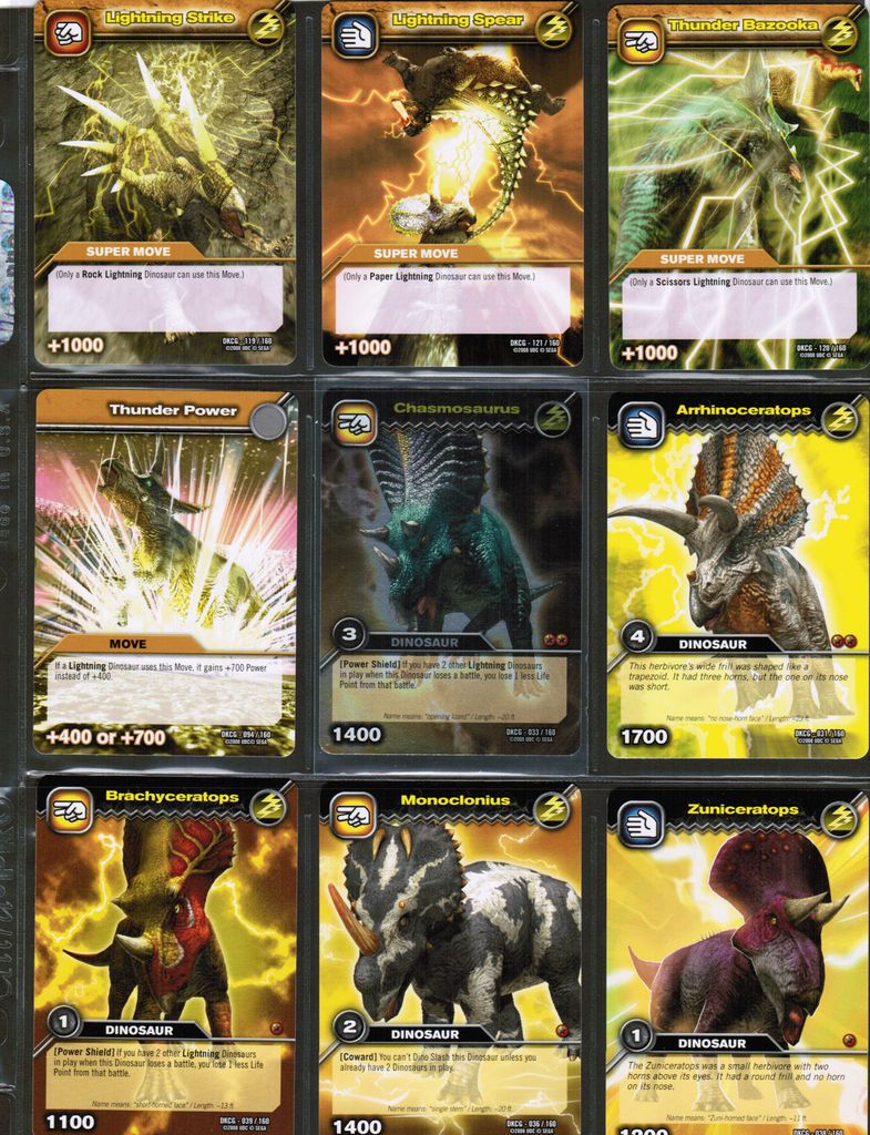 DINOSAUR KING UD TCG Card DKCG Page of 9 [LIGHTNING][Ch asmosaurus] 1