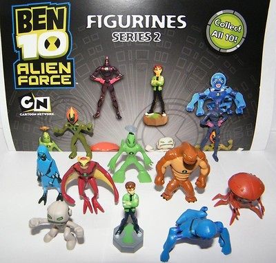 BEN 10 ALIEN FORCE FIGURE FIGURINE SET OF 10 LOW PRICE