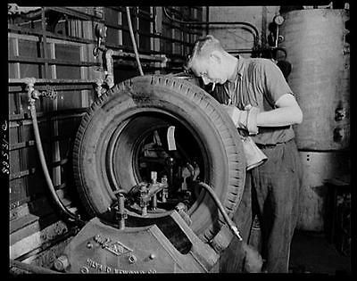 Washington,D.C. Washington tire store. Tire in patch vulcanizing mould