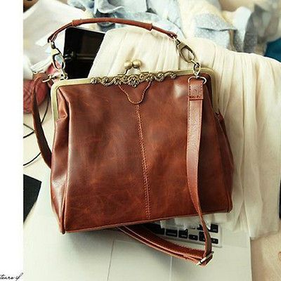 brown retro handbag diagonal package shoulder bag bg 0056 br