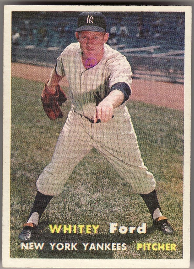 1957 topps #25 whitey ford nrmt