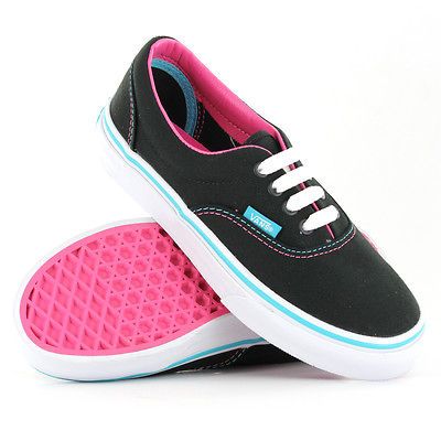 Vans Youth Era Shoes Pink Black Checker VN 0IH20W1 Sz1M 13.5M