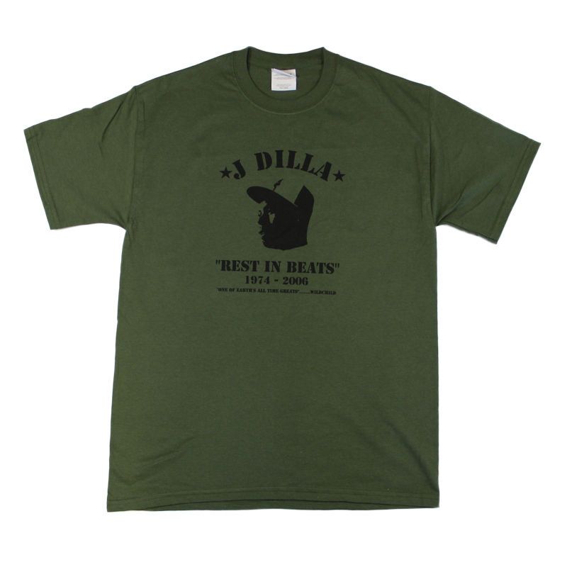 DILLA REST IN BEATS T Shirt L (Olive)