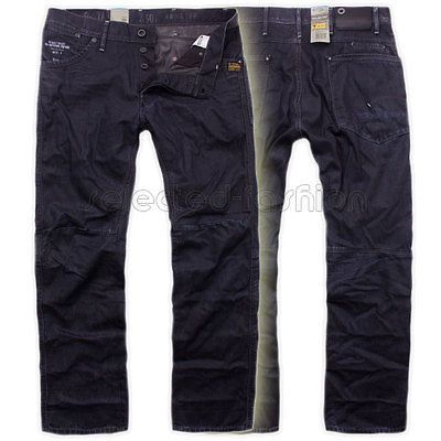 STAR RAW JEANS PANTS STRAIGHT LEG DARK BLUE DENIM W34 L32 RRP $219