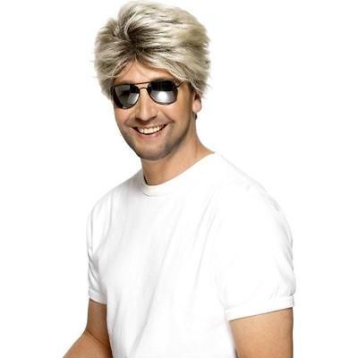 Adult Mens 80s Street Wig Smiffys Fancy Dress Costume