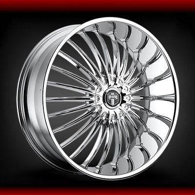 26 inch DUB Suave chrome WHEELS / AND COLOR MATCH wheels and tire