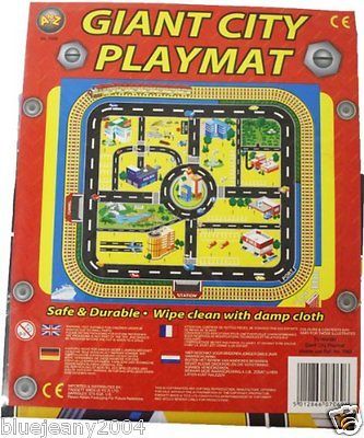 Kids Giant City Playmat Floor Play Mat for Toy Cars Road Railway Train