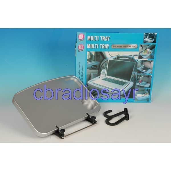 All Ride Multi Purpose Silver Metallic Steering Wheel Tray   Vehicle