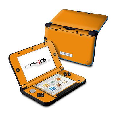 NINTENDO 3DS XL GLOSS Finish DecalGirl Skin ~ SOLID STATE ORANGE