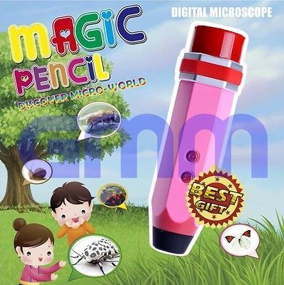 Magic Pencil Microscope Children Whiz Kid Genius Research Games Pink