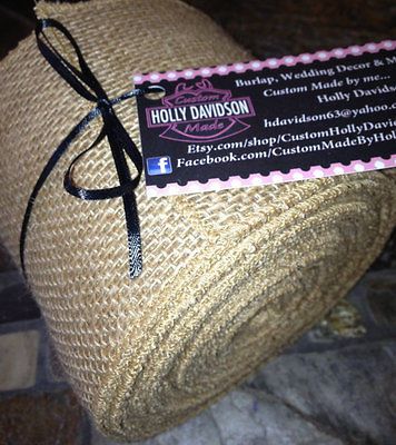 Wide Burlap Ribbon 10 Yard Length Roll   Eco Friendly Floral Wedding