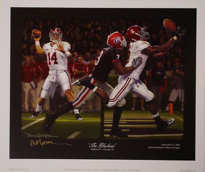 ALABAMA football The Blackout signed Daniel Moore print Julio Jones