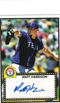 Matt Harrison Topps Lineage Autograph 1952 Style Texas Rangers