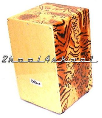 Handmade 18 Cajon Drum Percussion Box Tiger Hardwood