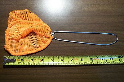 MINNOW BUCKET DIP NETS 3 HVY DUTY yellow or ORANGE NYLON 3 1/2Wx5Lx3