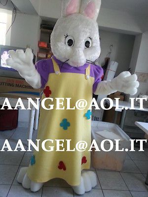 ADULT DELUXE EASTER BUNNY MASCOT COSTUME FANCY DRESS CHILDREN