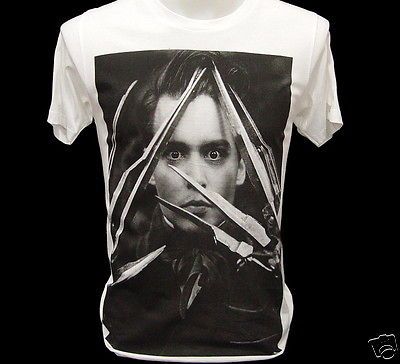 EDWARD SCISSORHANDS Johnny Depp Retro Movie Star T Shirt M