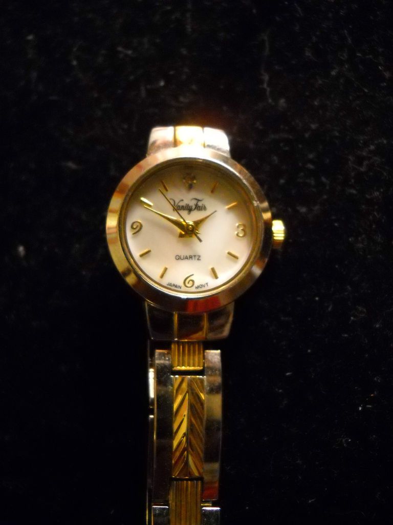 Fair Gold on Silver Variation Design w/Diamond Face Ladies Watch