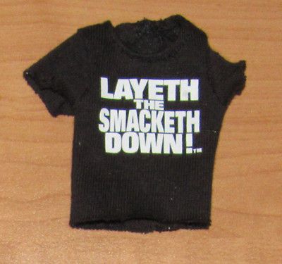 ROCK mattel SHIRT for wrestling FIGURES elite wwf rare clothes LEGENDS