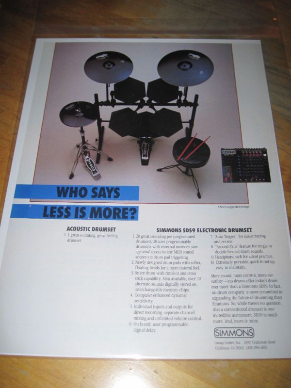 SIMMONS SDS9 DRUMS AD