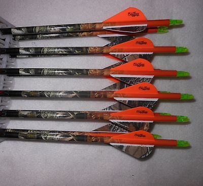 Gold Tip Pro Hunter 5575 Carbon Arrows w/Blazer Vanes Camo Wraps 1 Dz