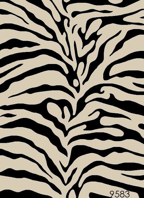 Modern YALE Collection Zebra Print 53 X 73 Carpet Area Rug (AREA