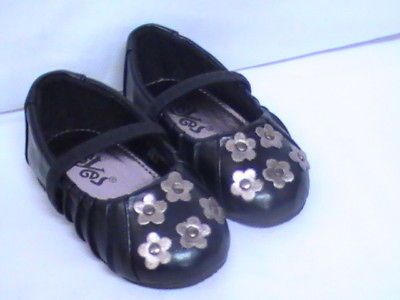 Baby Girl Black Ballet Flat LilFlower(60) INFANT size 4