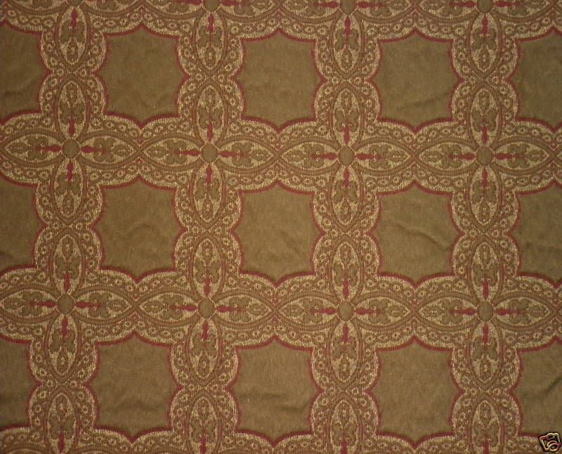 Gabriello Woven Moroccan New cotton viscose silk 1+ yard gold rust