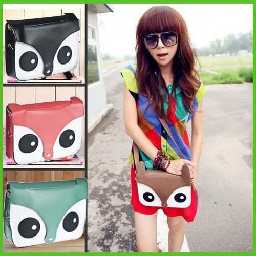 Retro Vintage Cute Shoulder Bag Naughty Fox Head Fashion Handbag for