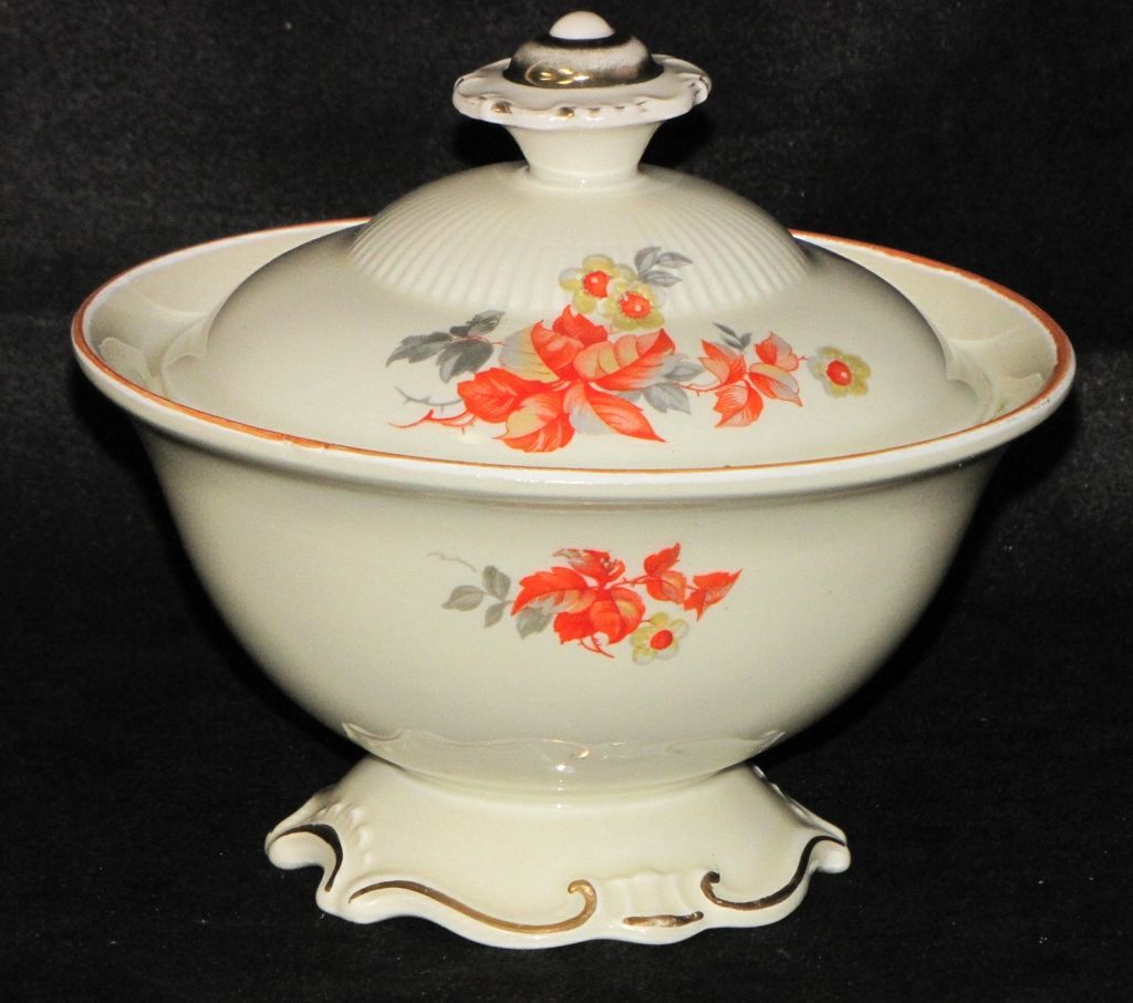 Vintage German Keinmama Tiefenfurt Porcelain Cover Serving Bowl Tureen