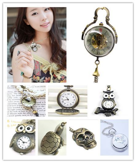 Hot pocket watch multi style lady Clothing accessories Necklace