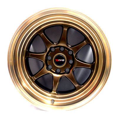 Drag dr54 15x8.25 low offset +15 4x100 4x114.3 Flat Bronze 4PCS