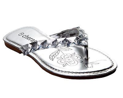 WOMENS SILVER FLAT SUMMER BEACH EVENING DRESS COMFY SANDALS LADIES UK