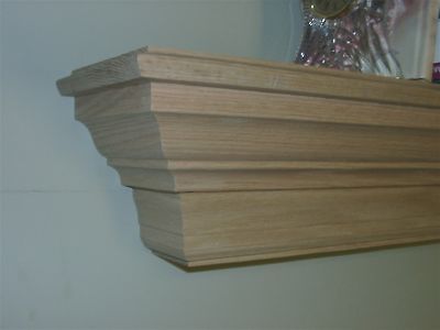 SOLID OAK WOODEN FIREPLACE MANTEL MANTLE WALL SHELF CUSTOMIZE TO MEET