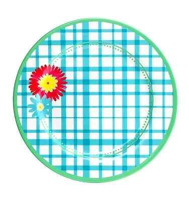 Martha Stewart Collection Dinnerware Set 4 Blue Gingham Melamine Salad