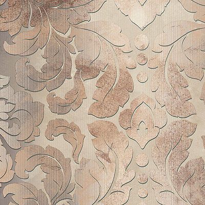 BROWN, BEIGE, TAUPE THREE DIMENSIONAL DAMASK WALLPAPER DS29735