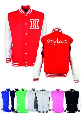 HARRY STYLES One Direction 1D Inspired Varsity Baseball College