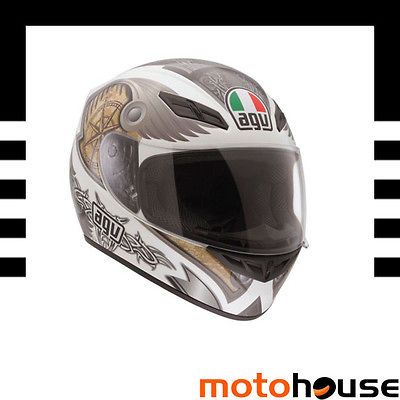 AGV K4 EVO EXPLORER FULL FACE RACE/TOURING/C ITY HELMET WHITE/SILVER/G