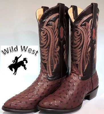 Mens Corral Tobacco Full Quill Ostrich Boots C1309 NIB