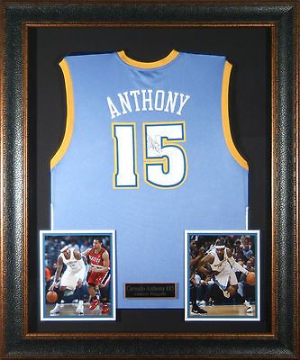 Carmelo Anthony Autographed Jersey framed