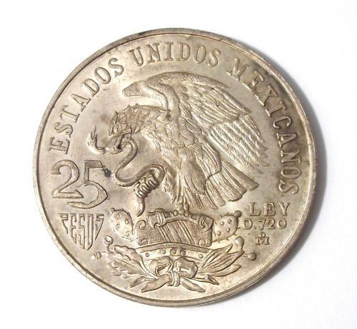 1968 ESTADOS UNIDOS MEXICANOS SILVER OLYMPIC COIN