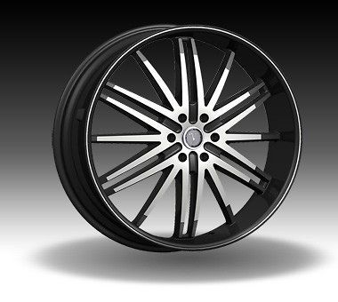 24 inch Velocity VW725 Chrome Wheels Rims 5x115 +13