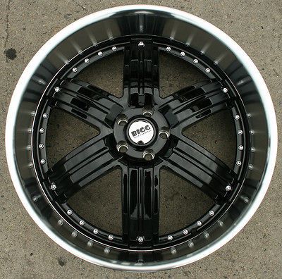 416 24 BLACK RIMS WHEELS CROWN VICTORIA TOWNCAR / 24 X 9.5 5H +15