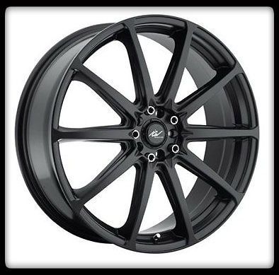 RACING 215B BANSHEE 5X100 5X4.25 CALIBER CIVIC GLOSS BLACK WHEEL RIMS