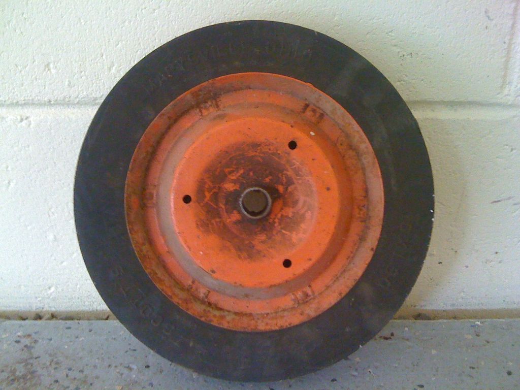 Pair of Vintage Scotts 10 x 1.5 Equipment Wheels