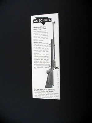 Anschutz Match Model 1411 Target Rifle 1961 print Ad