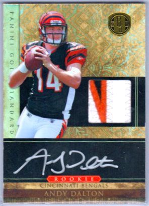 ANDY DALTON 2011 GOLD STANDARD RC AUTO AUTOGRAPH JERSEY PATCH BENGALS