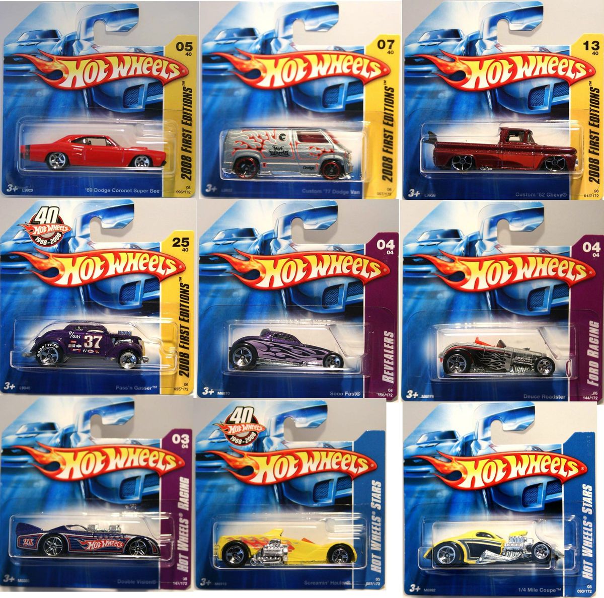 RARE 2008 Hot Wheels HW Hot Rod Custom Track Racing Stars First