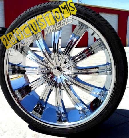 22 inch Phino Wheels Rims Tires PW38 5x115 5x120 13 Offset 22x9 Dodge