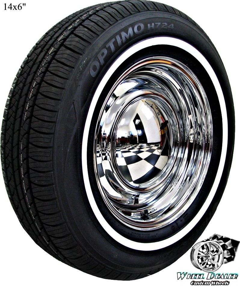 14 Chrome Smoothie Wheels Whitewall Tires Chevy Impala 1961 1962 1963